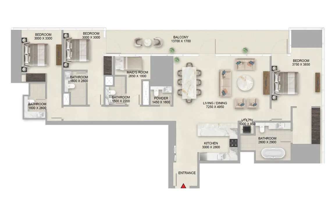 3 Bedroom Floorplan
