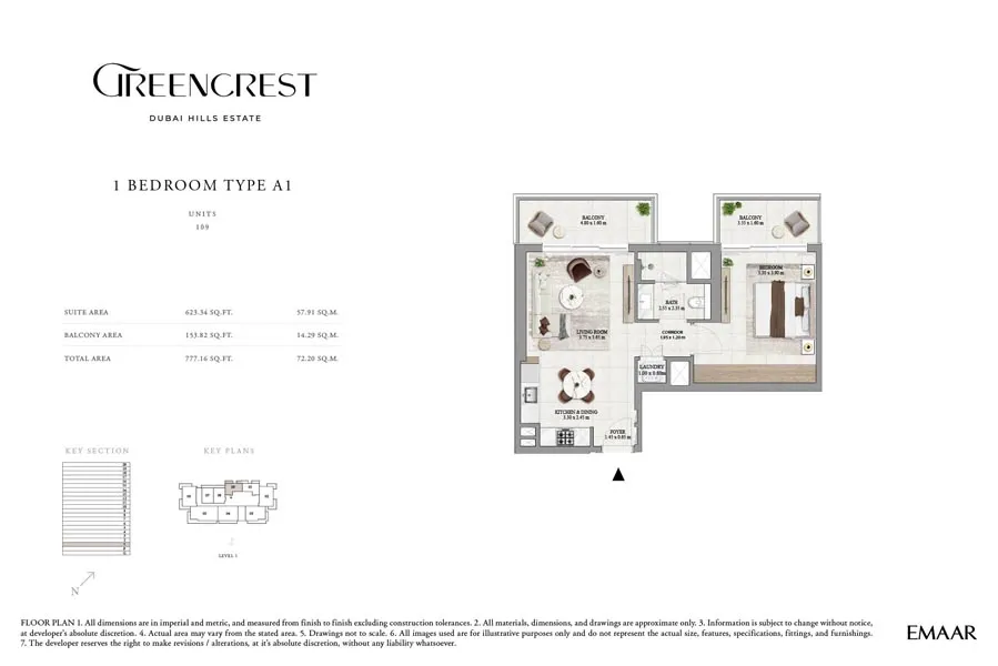 1 Bedroom Floorplan