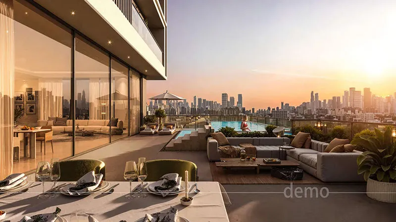 Rooftop sunset lounge