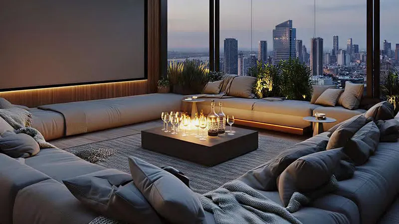 Outdoor lounge terrace