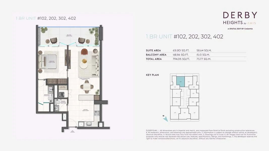 1 Bedroom Floorplan