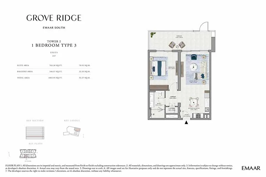 1 Bedroom Floorplan