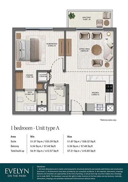 1 Bedroom Floorplan