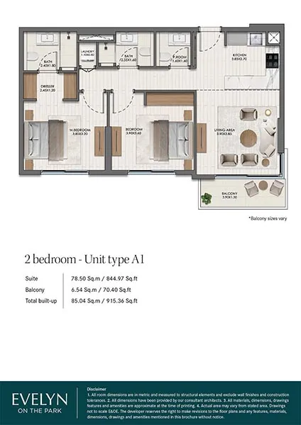 2 Bedroom Floorplan