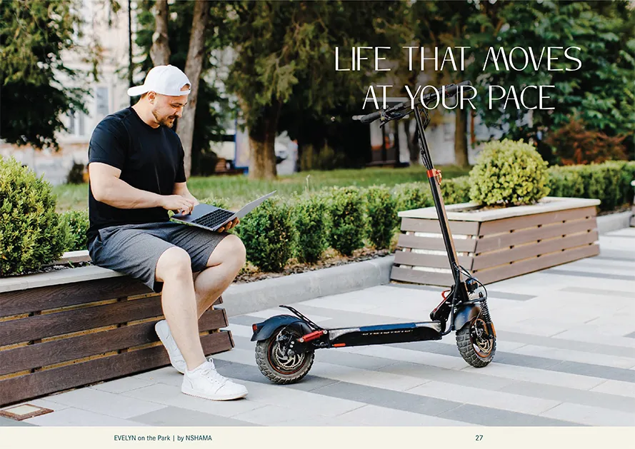 Electric scooter parking area