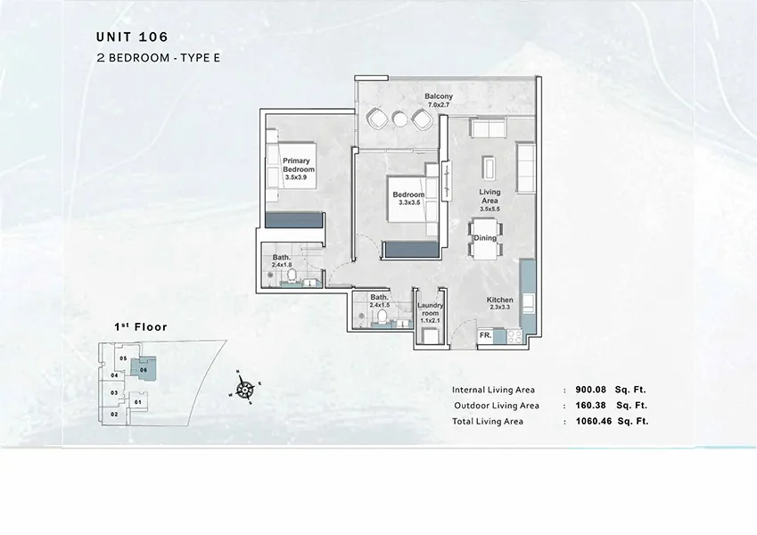 2 Bedroom Floorplan