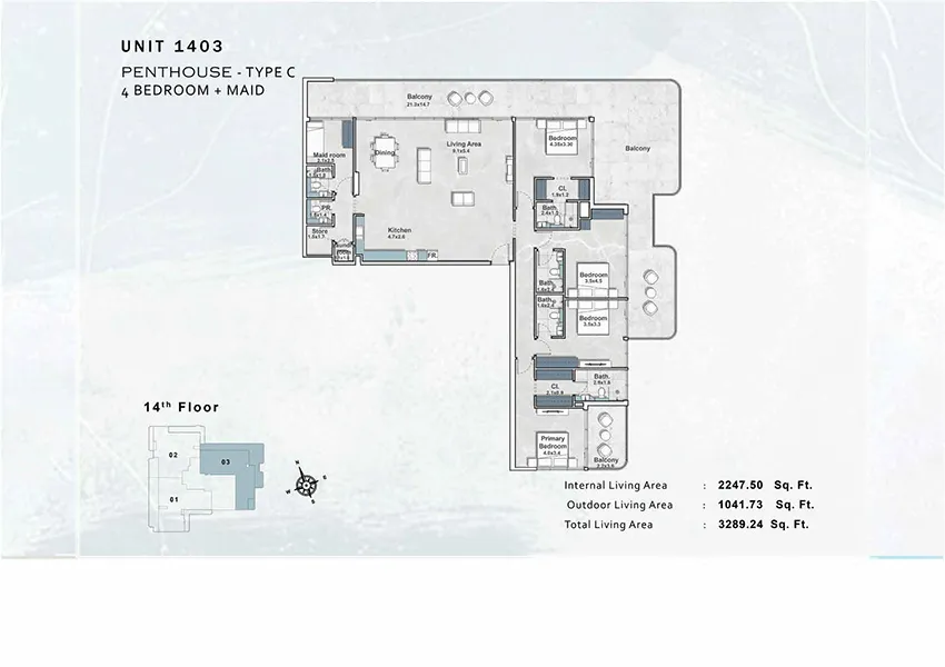 4 Bedroom Floorplan
