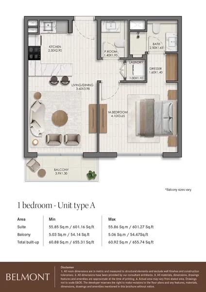 1 Bedroom Floorplan
