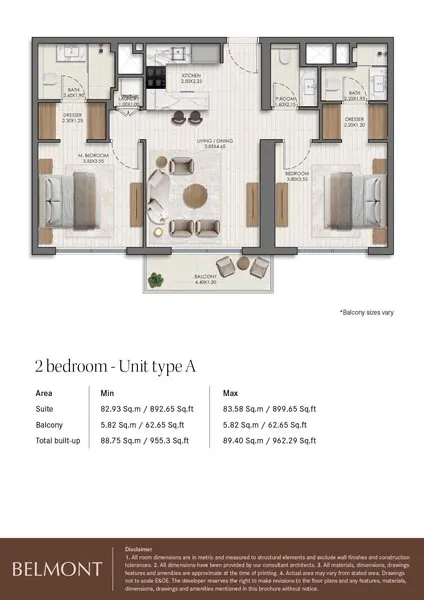 2 Bedroom Floorplan