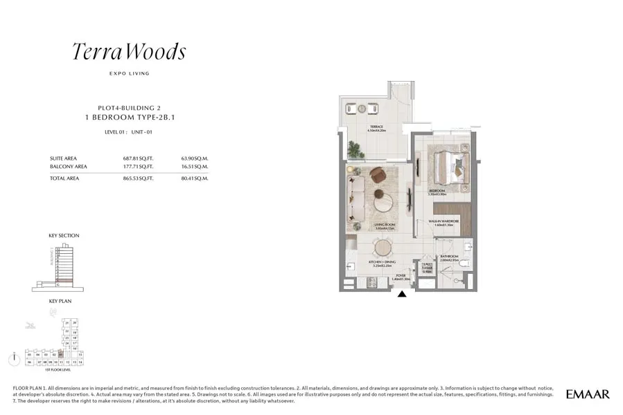 1 Bedroom Floorplan
