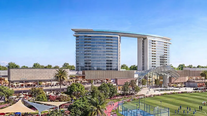 Modern high-rise tower exterior