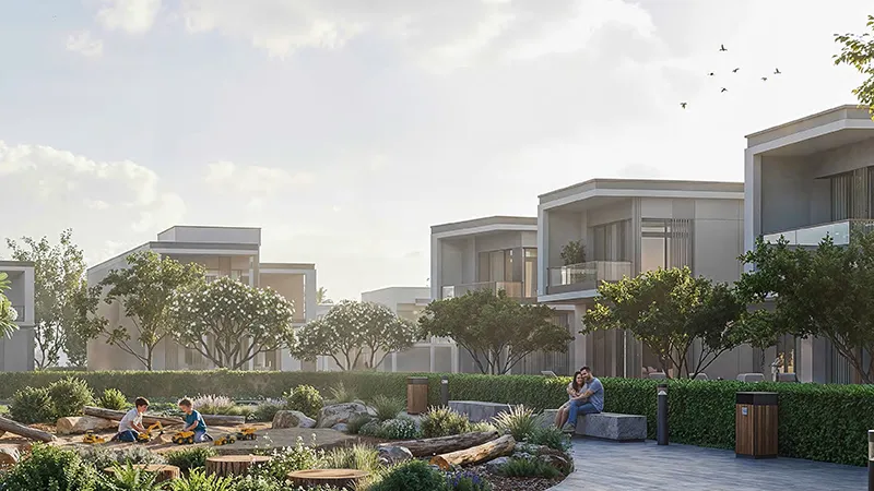 Low-rise villas with garden