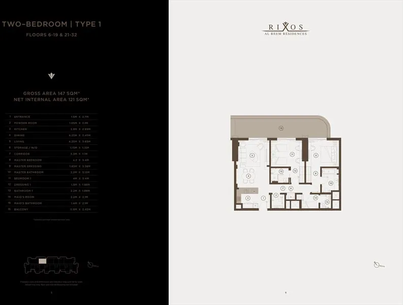 2 Bedroom Floorplan